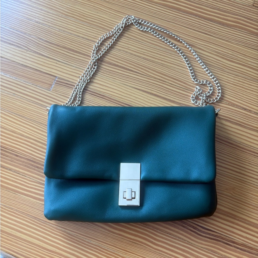 Elegant Green Chain Shoulder Bag
